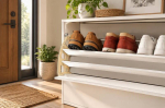 Ferrure basculante pour rangement de chaussures